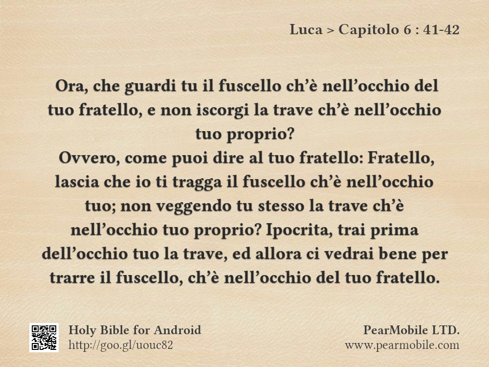 Luca, Capitolo 6:41-42